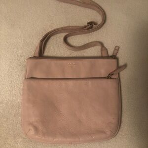 Vintage Fossil Leather Crossbody Bag
